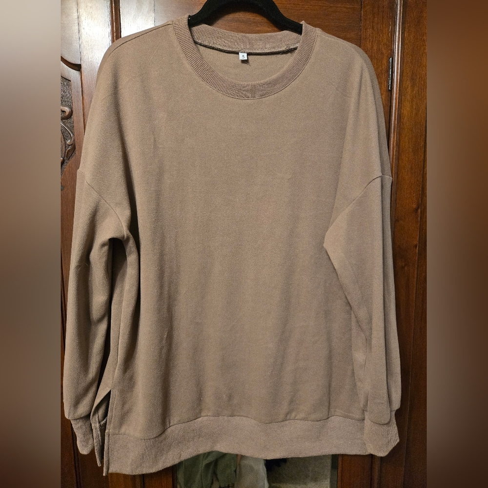Casual Taupe Sweatshirt